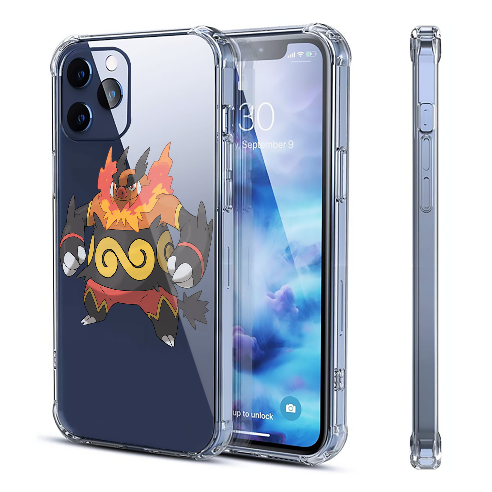 （画像用） ポケットモンスター Pokémon 【iPhone 12シリーズ対応】透明スマホケース（クリアソフトケース）